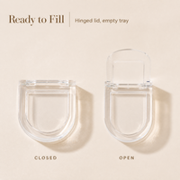 Vente directe d'usine - Boîte à poudre compacte ronde transparente en plastique vide pour poudre libre et blush, avec emballage personnalisé