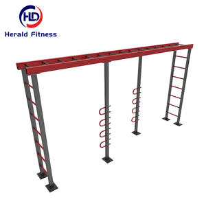 Rack d'entraînement commercial en métal pour CrossFit, échelle aérienne horizontale complète, barres de singe, échelle parallèle pour entraînement de force - Product Image 1