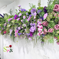 SPR OEM décoration de scène de mariage arc en corne arrangement floral décoration de mariage coureur support de fleurs arc de fleurs de mariage