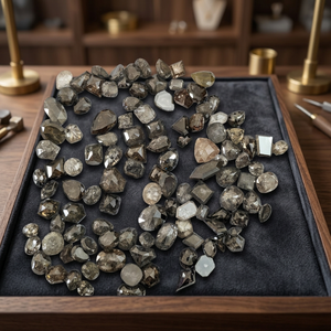 Perles en vrac de sel et poivre, facettées, fantaisie, antiques, naturelles, qualité AAA+, grises, 2,5-4 mm, 0,5-0,9 ct, pour la fabrication de bijoux, vente en gros, troisième qualité - Product Image 3