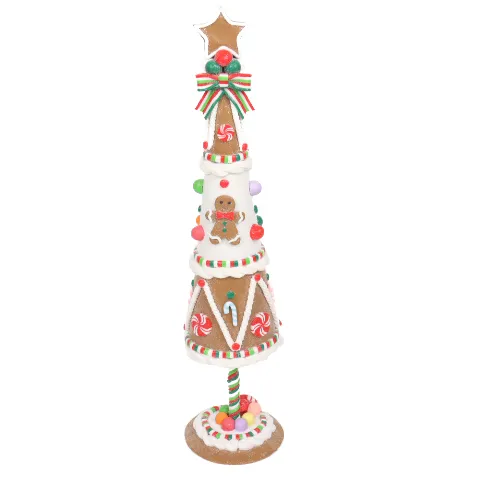 Most Popular Customize Various Sizes Handmade Artificial Christmas Tree Bread Soil Three-dimensional Tree For Christmas Ornament