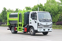 Camion à ordures compacteur diesel DONGFENG 4x2 à chargement latéral avec benne basculante et transmission manuelle, composants essentiels du moteur et de la pompe