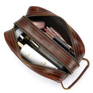 Sacs à main en cuir de vachette rétro Andong pour homme, grande capacité, multifonction, trousse de toilette, sac de rangement pour la vie quotidienne - Product Image 6