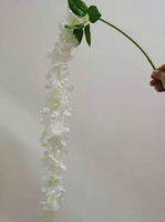 Rangkaian Bunga Wisteria Buatan Tangan Realistis Warna Putih untuk Dekorasi Gantung Pernikahan, Hari Ibu, Rumah, dan Tata Letak Festival