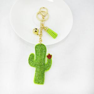 Meilleures ventes : Porte-clés en velours coréen en forme de <span class=keywords><strong>cactus</strong></span>, pendentif <span class=keywords><strong>DIY</strong></span> avec strass, porte-clés en forme de plante <span class=keywords><strong>cactus</strong></span>, pompon, accessoires pour sac <span class=keywords><strong>à</strong></span> main - Product Image 2