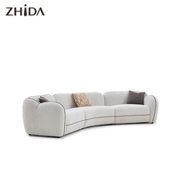Canapé moderne en tissu blanc 1-2-3 places, lampe de luxe, mobilier de salon design pour appartement, ensemble de canapés droits en velours et éponge