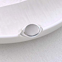 Fine Jewelry Wholesales Einfache Siegelringe Modeschmuck 925 Silver Signet Gravur ring für Herren und Damen