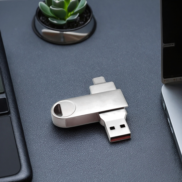 Factory Custom Logo Metal Swivel USB 3.0 Flash Drive New 4GB-256GB