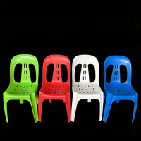 Chaises de salle à manger en plastique empilables pour l'extérieur à bas prix, chaises de jardin sans accoudoirs en PP écologiques pour les fêtes