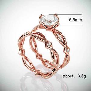 Set di Anelli Traforati alla Moda, Design Geometrico Minimalista ed Elegante, Gioielli da Donna per Uso Quotidiano - Product Image 3