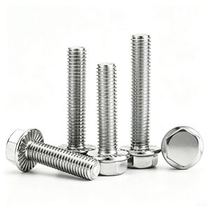 M6-M12 304 สแตนเลสสตีล น็อตหน้าแปลนหกเหลี่ยม เกลียวเต็ม หัวแบน ฟันเฟือง ป้องกันการคลายตัว - Product Image 3