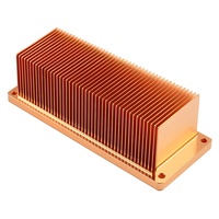 Heatsink Tembaga Berlekuk Padat Bulat Kustom, Pendingin Pasif Tanpa Kipas, Bagian Mesin CNC untuk Pendinginan Elektronik Daya IPC