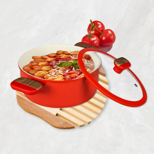 Elegante Wok Rojo de Acero al Carbono con Revestimiento Antiadherente 8 Veces Mejorado, Compatible con Todas las Estufas, con Tapa Sellada - Product Image 3