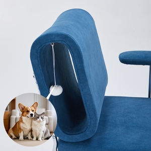 Chaise de salle à manger moderne avec boule en peluche pour animaux de compagnie pour bureau à domicile restaurants hôtels appartements chaise de salon - Product Image 4
