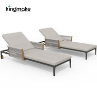 Ensemble de mobilier d'extérieur à prix d'usine, lit de soleil imperméable, chaise longue de piscine pour hôtel, chaise longue de plage en rotin pour extérieur