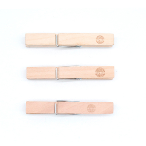Ensemble de pinces en bois naturel avec logo personnalisé dans une boîte en papier kraft <span class=keywords><strong>pour</strong></span> les cadeaux de mariage, les sacs en papier, les pinces à <span class=keywords><strong>linge</strong></span>, la suspension de photos - Product Image 2
