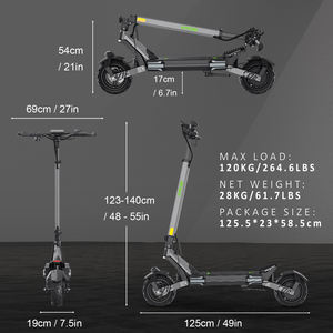 Patinete eléctrico plegable VIPCOO VS6 de alta potencia conveniente patinete eléctrico de alta velocidad para adultos EU UK US Stock - Product Image 4