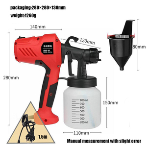 <span class=keywords><strong>Pistola</strong></span> de pulverización de pintura sin aire, Mural de pared, 800ml, 500w - Product Image 4