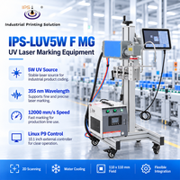 Machine de marquage laser UV IPS-LUV5W F MG, machine de marquage de bouteilles, laser 5W, source UV 355nm, données variables, industrielle