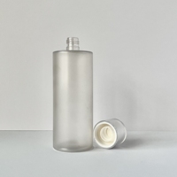 Bouteille vide en plastique PET transparente personnalisée de 400 ml avec couvercle rond pour toner, lotion cosmétique, démaquillant, soin de la peau, emballage rechargeable