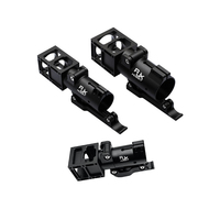 RJXHOBBY 25/30/40mm Raccords Horizontaux en Alliage d'Aluminium, Fixations de Tubes, Adaptateurs, Connecteurs à Libération Rapide pour Drones Multirotors, Noir