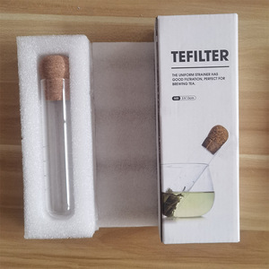 Tube à essai en verre résistant aux hautes températures, infuseur à thé, ensemble de filtres à thé étanches, accessoires, vente en gros - Product Image 4