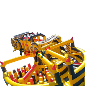 Castillo Inflable Pirata <span class=keywords><strong>de</strong></span> la <span class=keywords><strong>Mejor</strong></span> Calidad con Obstáculos y Tobogán Seco, Trampolín <span class=keywords><strong>de</strong></span> 6mx4m, PVC, Certificado CE, para Uso en Exteriores - Product Image 1