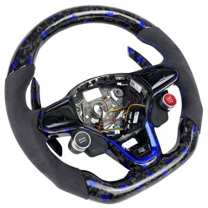 Volante in Fibra di Carbonio Personalizzato per Volkswagen VW <span class=keywords><strong>GOLF</strong></span> <span class=keywords><strong>8</strong></span> MK8 GTI R <span class=keywords><strong>Accessori</strong></span> Auto Stile Sportivo con Pulsante di Avviamento - Product Image 5
