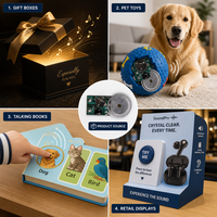 Module sonore IC préenregistré avec buzzer et carte vocale musicale pour carte de vœux et insert d'emballage de jouet en peluche