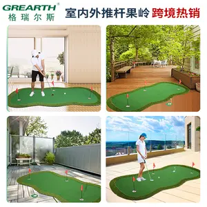 Trực tiếp trong nhà di động golf mô phỏng màu xanh lá cây Putter Exerciser di động cỏ nhân tạo Mat