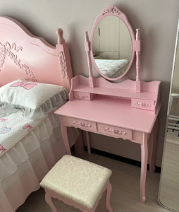 Taburete de <span class=keywords><strong>tocador</strong></span> de lujo europeo para el hogar, taburete de <span class=keywords><strong>tocador</strong></span> de lujo blanco, mesa de peinado - Product Image 4