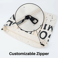 Bolsa de Compras de Lona de Algodón Orgánico Personalizada de 16 oz con Bolsillo Interior con Cremallera, Ecológica, Reciclable, Lisa y sin Estampado