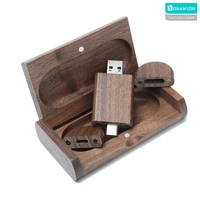 Memoria USB de Madera 2 en 1 OTG 3.0 de 32GB 128GB 64GB y 2.0 de 8GB 16GB 4GB con Conector Tipo C, Pendrive con Logotipo Personalizado, Regalo