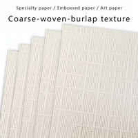 Papier spécial texturé en toile de jute tissée grossière blanche, matériaux recyclés, 100-400 GSM, impression universelle pour emballage cadeau