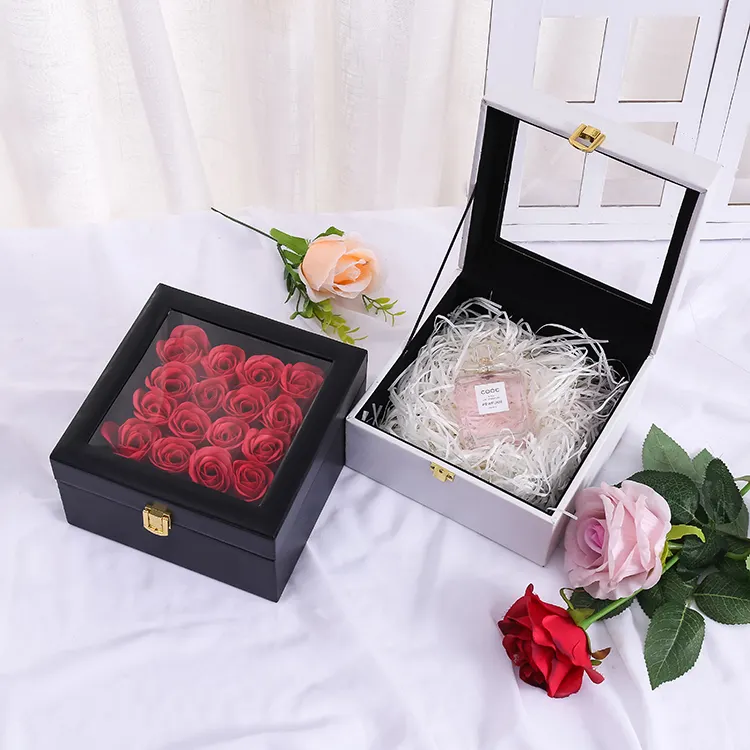 Decorative Packaging boxes Custom Logo Luxury Magnetic flip box Cardboard Wedding Favor White gift boxes