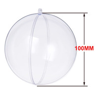 Boule de décoration en plastique Transparent, 10cm, boule de décoration pour arbre de noël