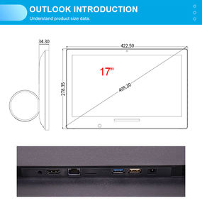 Montage mural de 17 pouces lcd publicité numérique signage affiche moniteur totem - Product Image 6