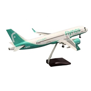 Bộ quà tặng nóng quy mô 1:80 47cm nhựa mô hình máy bay A320 flynas trang trí ánh sáng máy bay mô hình với bánh xe và đèn - Product Image 6