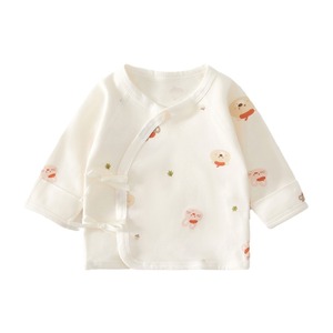 Top de Punto de Algodón para Bebé de 0 a 3 Meses, Unisex, Primavera-Otoño, Estilo Túnica, Sin Costuras, Algodón Puro, Manga Larga, Ropa para Bebés - Product Image 5
