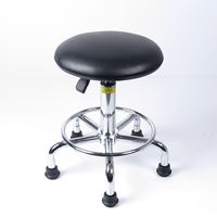 Tabouret de laboratoire, chaises en métal avec anneau de pied