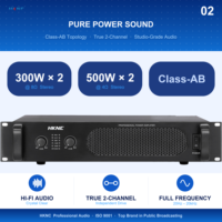 HKNC HG-A2300 Amplificateur Stéréo 2 Canaux 300W *2 à Refroidissement Ultra-Silencieux pour Salle de Réunion, Bibliothèque, Salle de Conférence
