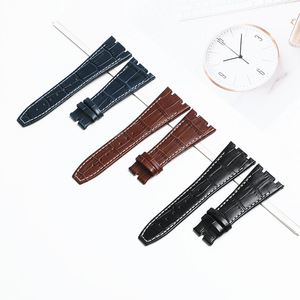 พอดีกับ AP15710ไม้โอ๊คนอกชายฝั่ง15703 26470 26133สายนาฬิกาหนังแท้พร้อมหัวเข็มขัดแบบกลัดขนาด27X18สำหรับเครื่องประดับ <span class=keywords><strong>Royal</strong></span> 27mm - Product Image 2