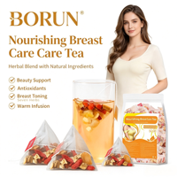 OEM ODM Borun Thé aux fleurs pour l'amélioration mammaire 150g 5x30 sachets par sachet Nourrit la beauté Anti-oxydation Repulpe les seins Eau chaude/froide