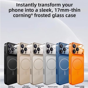 เคสโทรศัพท์มือถือแบบแม่เหล็ก AG พร้อมกระจกนิรภัยป้องกันเลนส์กล้อง สำหรับ <span class=keywords><strong>iPhone</strong></span> 17 Pro Max 16 <span class=keywords><strong>Plus</strong></span> 15 14 13 - Product Image 6