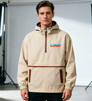 Sweat-shirt à capuche demi-zip 320g personnalisé avec logo, vente en gros, pour homme, style universitaire, 60% coton 40% polyester, coupe oversize