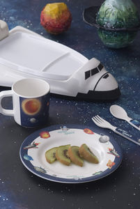 Assiette à dîner pour enfants en mélamine de forme spatiale originale, pour anniversaire d'enfant, assiette en forme de fusée - Product Image 6