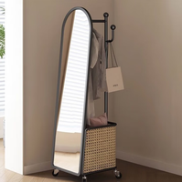 Miroir complet crème Wind Miroir d'habillage rotatif Miroir de sol une pièce pour cintre suspendu