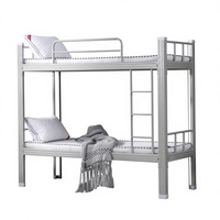 Lit superposé double en métal, design moderne et simple, pour dortoir, appartement d'étudiant, mobilier commercial