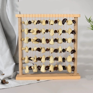 Carillon éolien en coquillages naturels avec cadre en bois, à poser sur table, pour la décoration de salles de classe de maternelle, vente en gros - Product Image 5