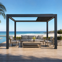 Pergola bioclimatique en aluminium thermolaqué, écologique, motorisée, certifiée CE TUV, modèle NG-MP2026